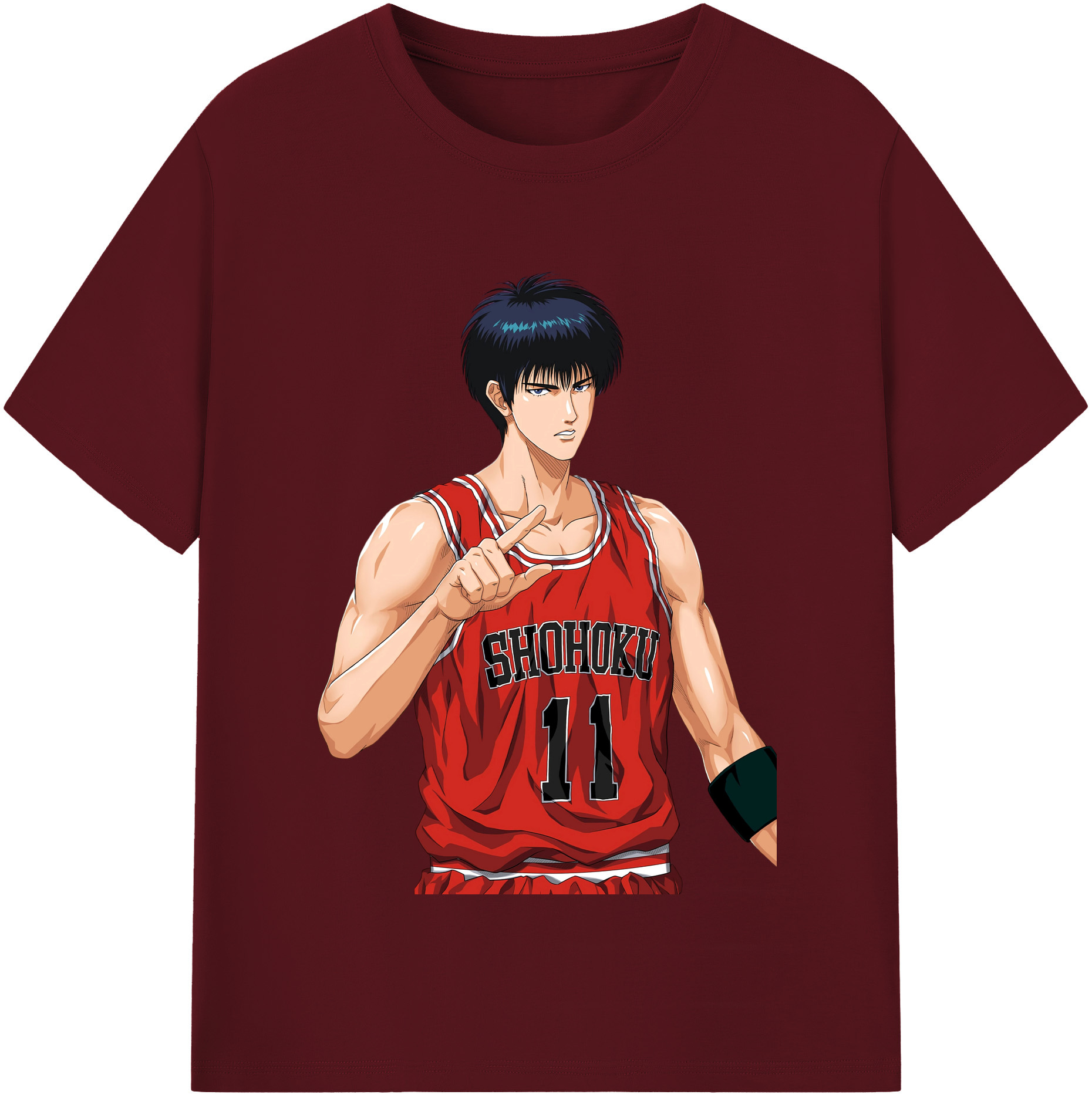 SLAM DUNK／スラムダンク 綿100％半袖Tシャツ（フロントプリント）